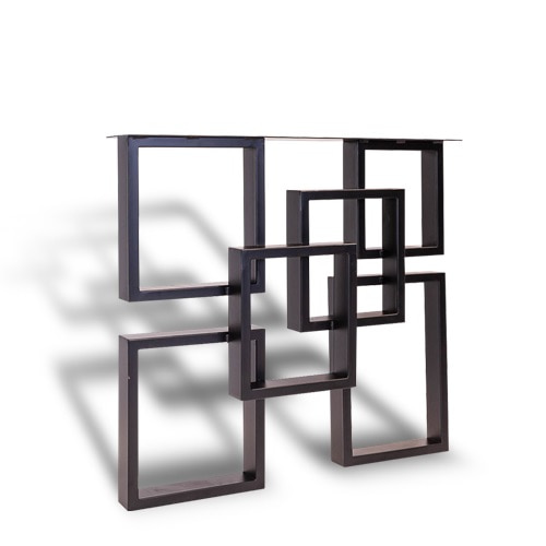 철재다리 포르마 BLACK STEEL  우드슬랩 테이블다리  규격 : 높이 680 x 750 x 130